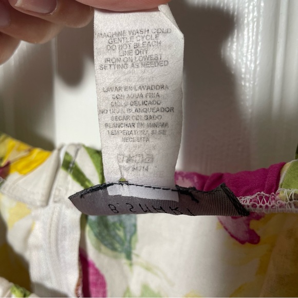 B. Smart White Colorful Floral Spaghetti Strap Dress Size 14 - Picture 4 of 6